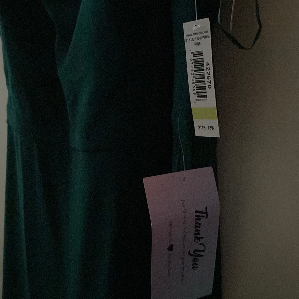 Brand New Plus Size Morgan & Co. Prom Formal Dress  Deep Green Color  Size: 18W